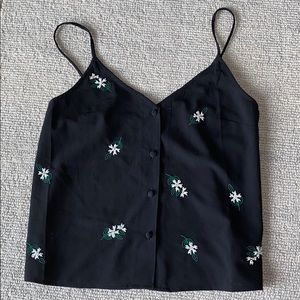 Black daisy blouse
